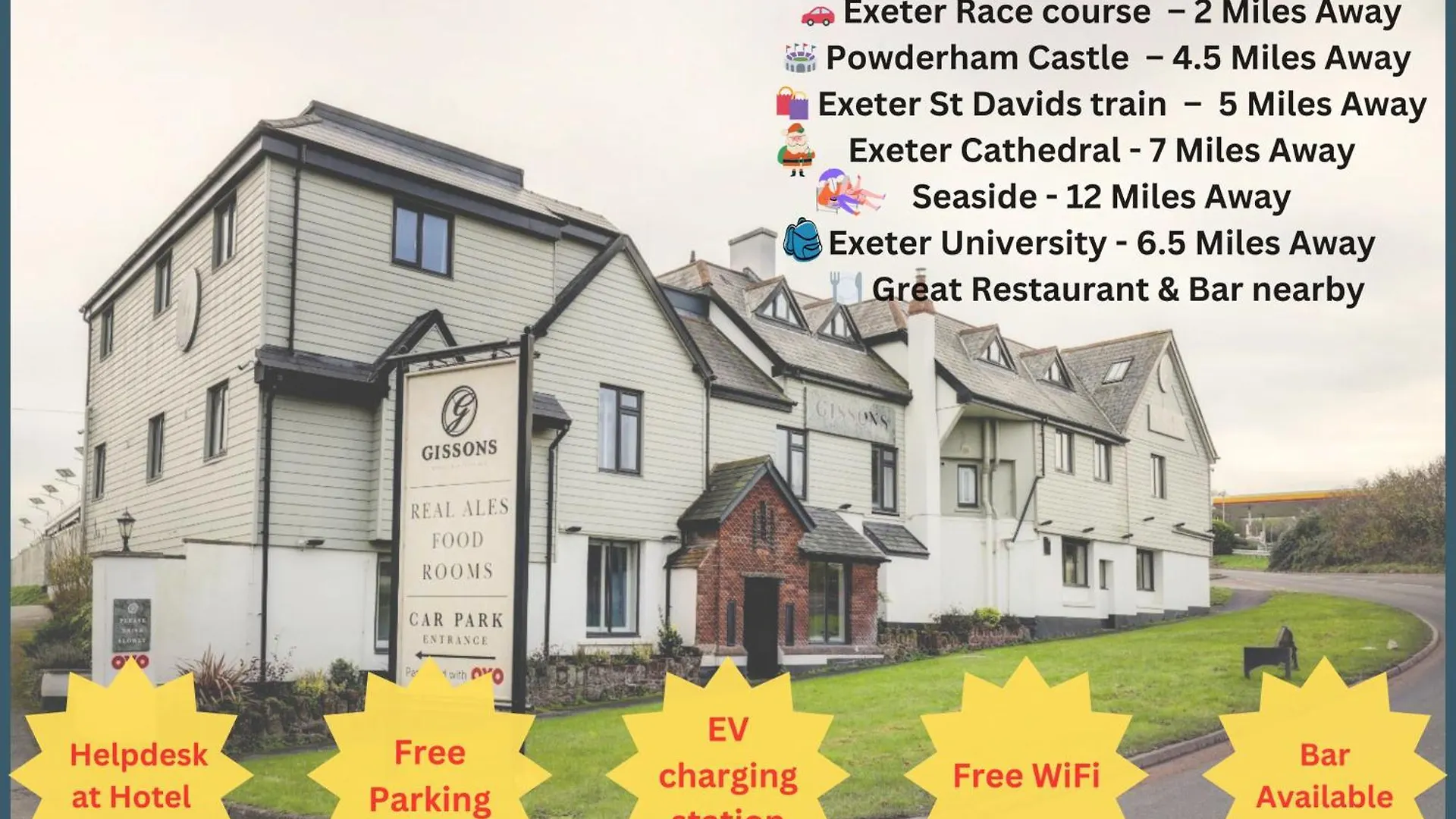 Oyo The Gissons Hotel Exminster
